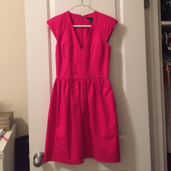 SOLD - French Connection Unno V-neck Fit and Flare Dress
