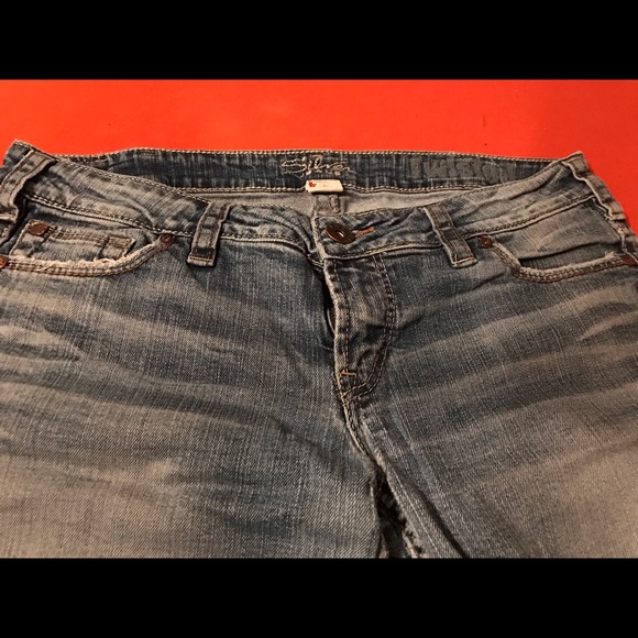 Women's silver jeans