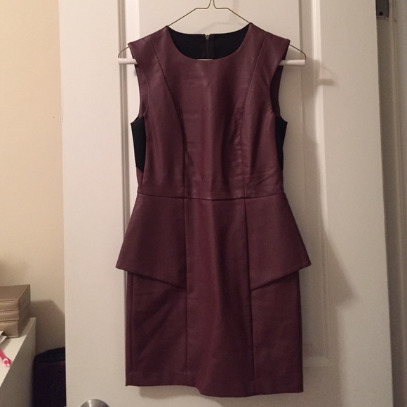 SOLD - BCBGeneration Faux Leather Cut Out Dress