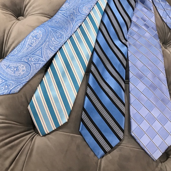 Lot of 4 Blue Men's Ties