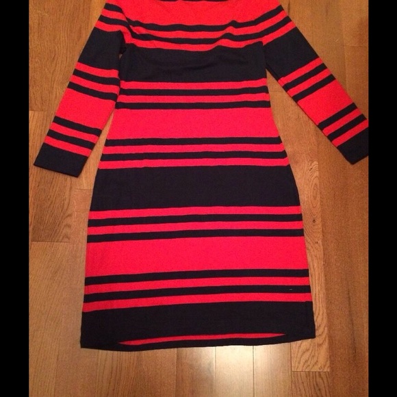 Old Navy Red & Blue Stripped Dress, Sz XS - Picture 2 of 3