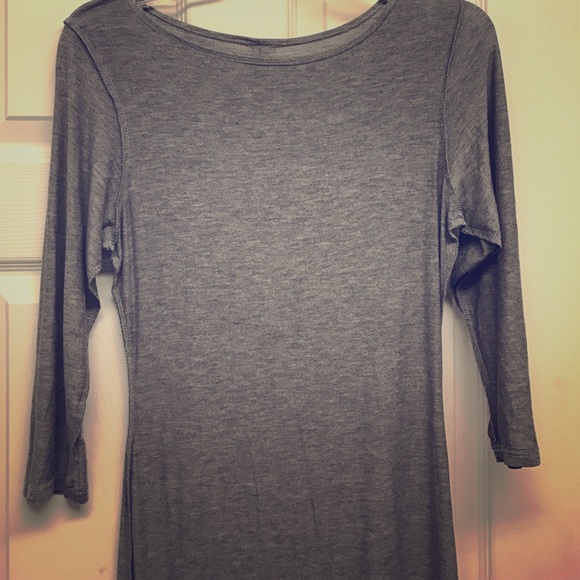 Long Sleeve Gray Dress