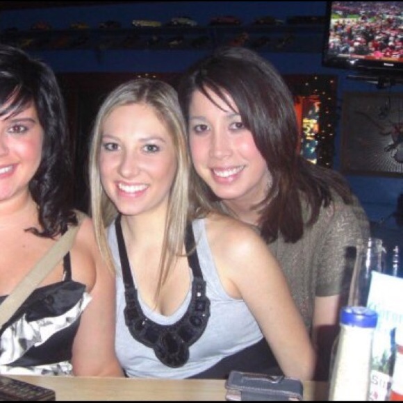 💥WKND SALE💥 LUSH Gray Embellished Bib Tank - Picture 3 of 4