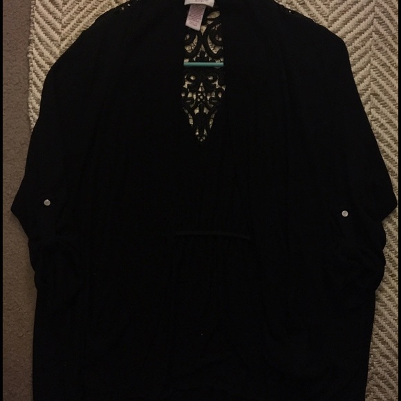 Black Lace Cutout Sweater