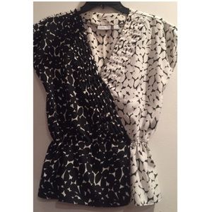 Black and White Blouse