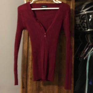 Cranberry colored sweater