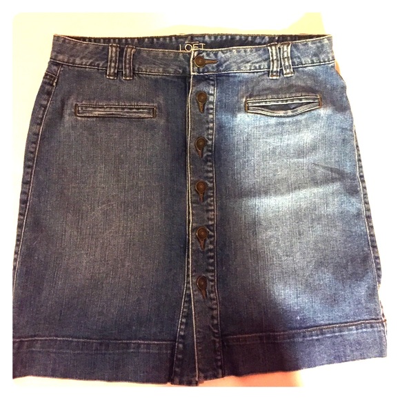 Ann Taylor Loft Jean Skirt