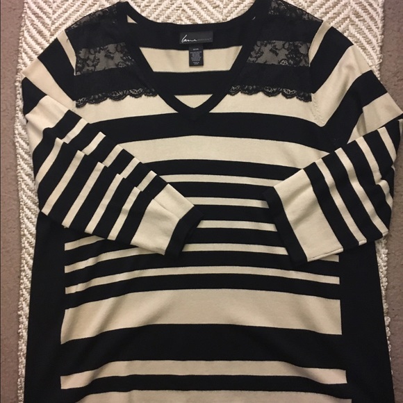 Black and cream sweater