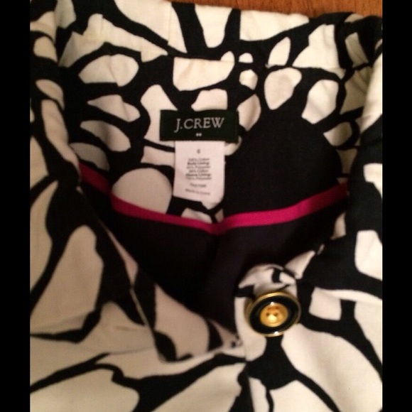 J Crew White & Navy Floral Patterned Jacket, 0 - Picture 2 of 2