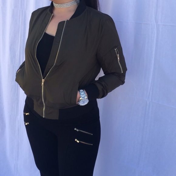 Fashion Nova Jackets & Blazers - Olive bomber jacket.