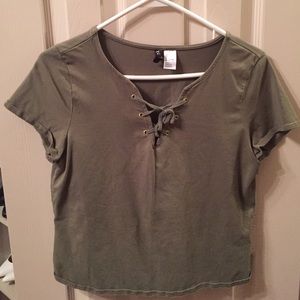 Lace Up Crop Top ONLY WORN ONCE