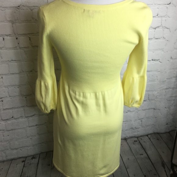 NWOT🌺Lemon Yellow Sweater DRESS/TUNIC🌺 - Picture 4 of 4