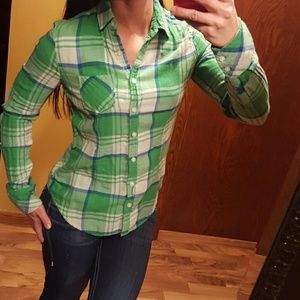 Extremely cute and colorful flannel by AE