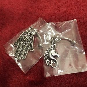 2 Packaged Belly Rings