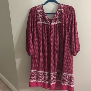 Printed Tassle Boho Shift Dress - Old Navy - New