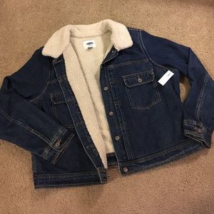 Gap Denim Shearling Unisex Jacket