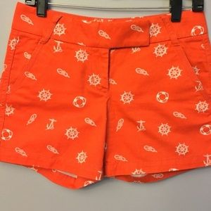 Orange Nautical JCrew Chino shorts Size 0