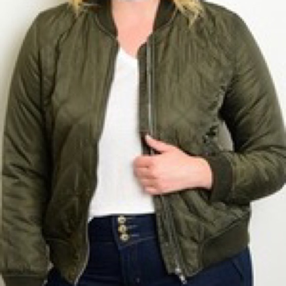 Olive Green Bomber Jacket