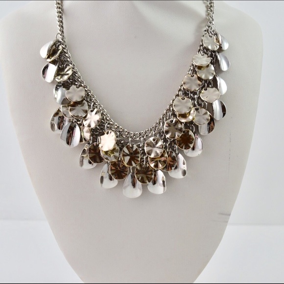 LOFT Jewelry - LOFT Silver Coin Bib Necklace