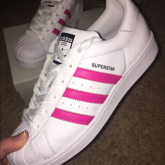 CUSTOM PINK ADIDAS SUPERSTARS