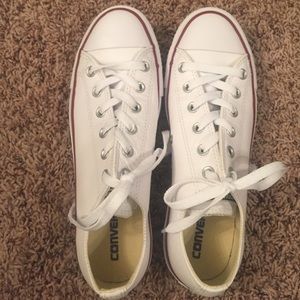 White leather Converse All Stars
