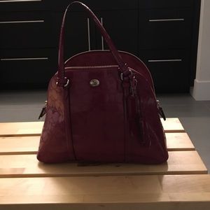 COACH Debossed patent leather purse