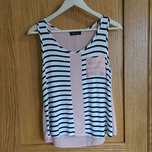 Stripe sleeveless top