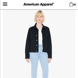 American apparel Black denim jacket