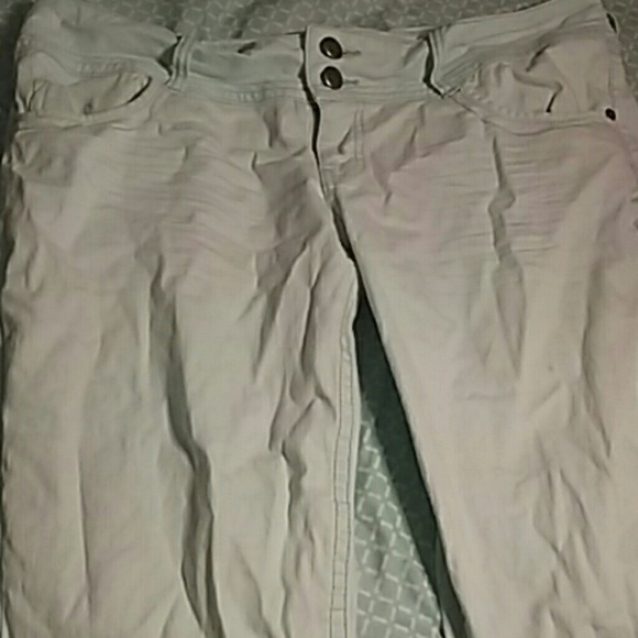 Light blue high waisted capris