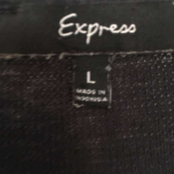 Black half sleeve Knit v Neck Top Large - Picture 3 of 4