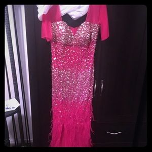 Hot pink evening dress size 14