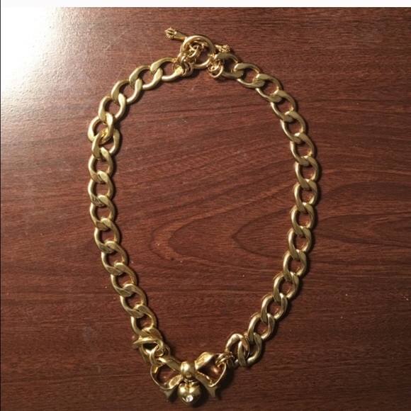 Juicy Couture gold bow necklace