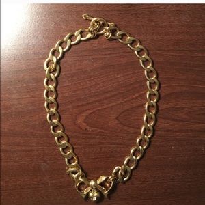 Juicy Couture gold bow necklace