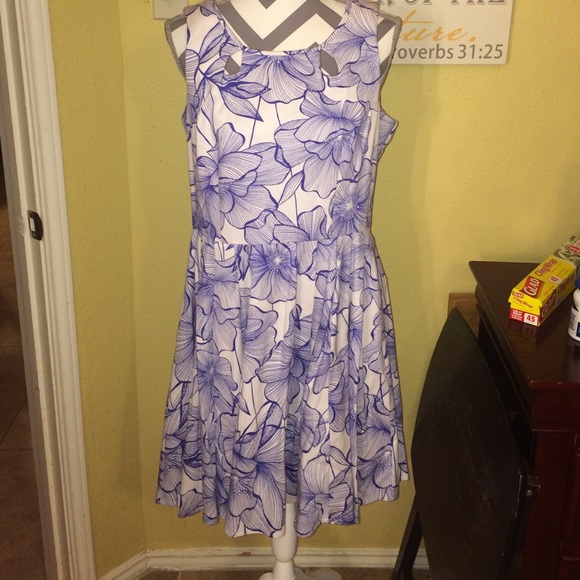 jcpenney blue and white floral dress jcpenney | Dresses | Floral White And Blue Dress