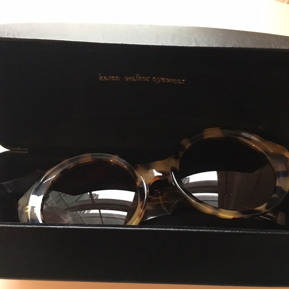RARE Karen walker # 1 tortoise circular sunnies