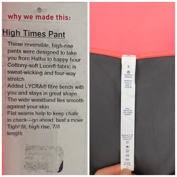 ❌SOLD❌Lululemon High Times Reversible Leggings - Picture 3 of 4
