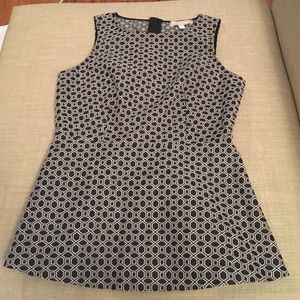 Banana republic sleeveless peplum top
