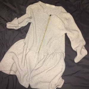 Zara Peplum Zip-Up Cardigan