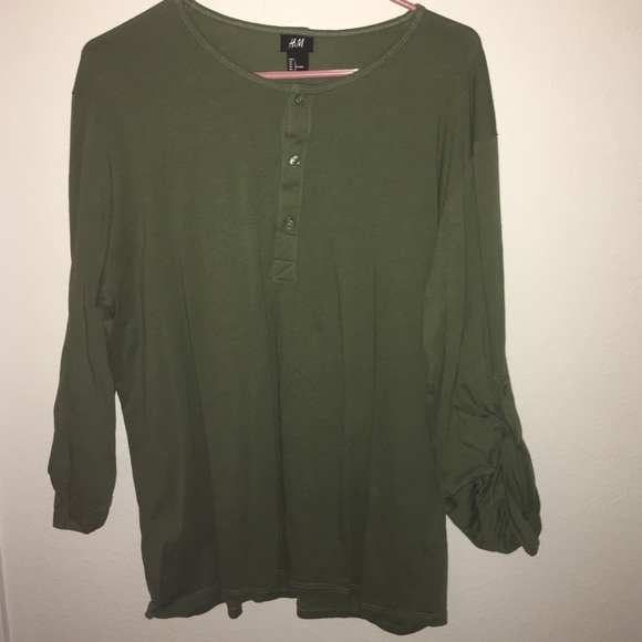 Sleek Button Shirt (Olive Green) - Picture 1 of 3