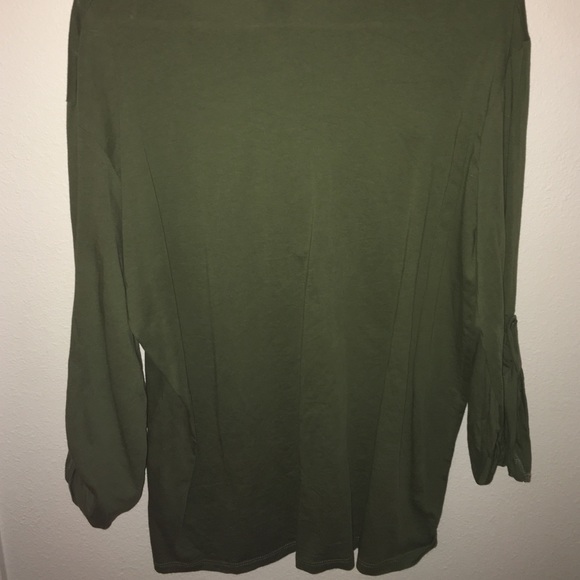 Sleek Button Shirt (Olive Green) - Picture 2 of 3