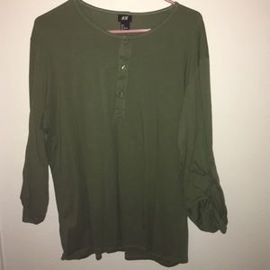 Sleek Button Shirt (Olive Green)