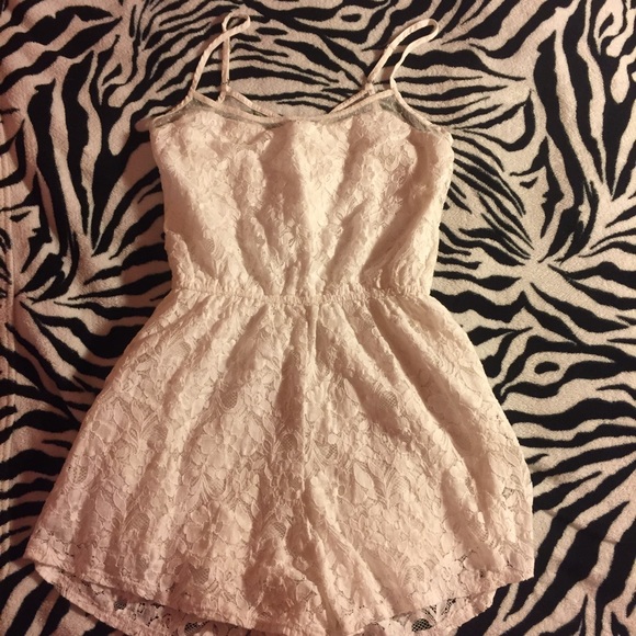 White lace romper