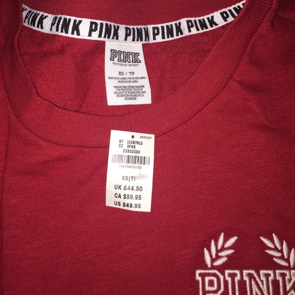 Pink long sleeve campus crew - Picture 3 of 3