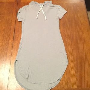 Ribbed Tunic/Dress with Hood