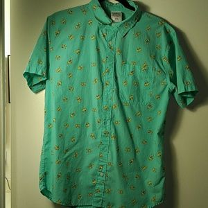 Pokemon pikachu short sleeve button up