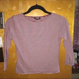 NWT Brandy Melville Red Striped May Top