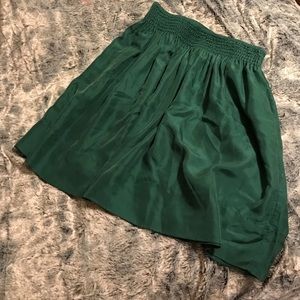 Green Silk Skirt