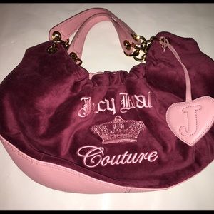 Juicy Couture Pink velvet Hobo. 14 x 7 x 2.5"