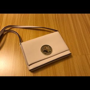 New white leather Kate Spade turn lock purse