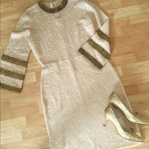 Vintage Dresses - Vintage FULLY beaded/sequined 1960s Shift dress!✨ Vintage Dresses - Vintage FULLY beaded/sequined 1960s Shift dress!✨